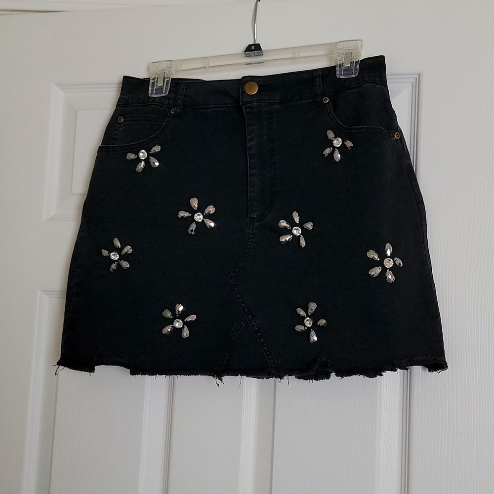 Jeweled Mini Skirt